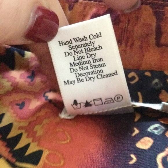 Coldwater Creek Cotton Embroidered Beaded Jacket Women PS Small Orange Patchwork - Picture 5 of 10